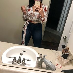 Floral Wrap Shirt